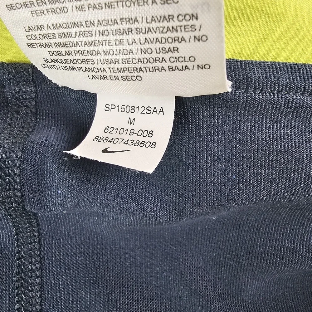 Nike Skort Skirt Womens Size M Dri-Fit Tennis Athletic Neon Yellow Gray Active